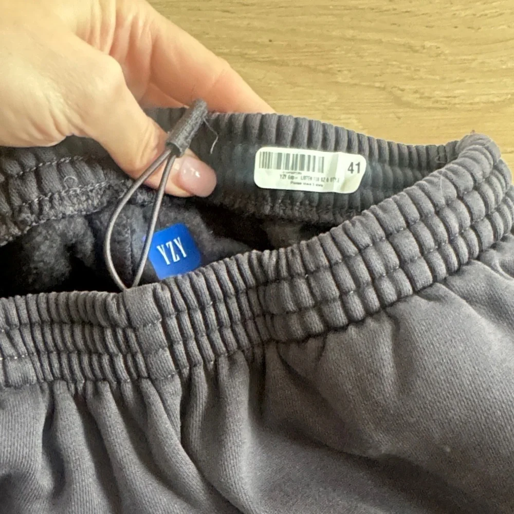 Yeezy Gap Balenciaga Wide Leg Fleece Sweatpants Navy Blue S NWOT